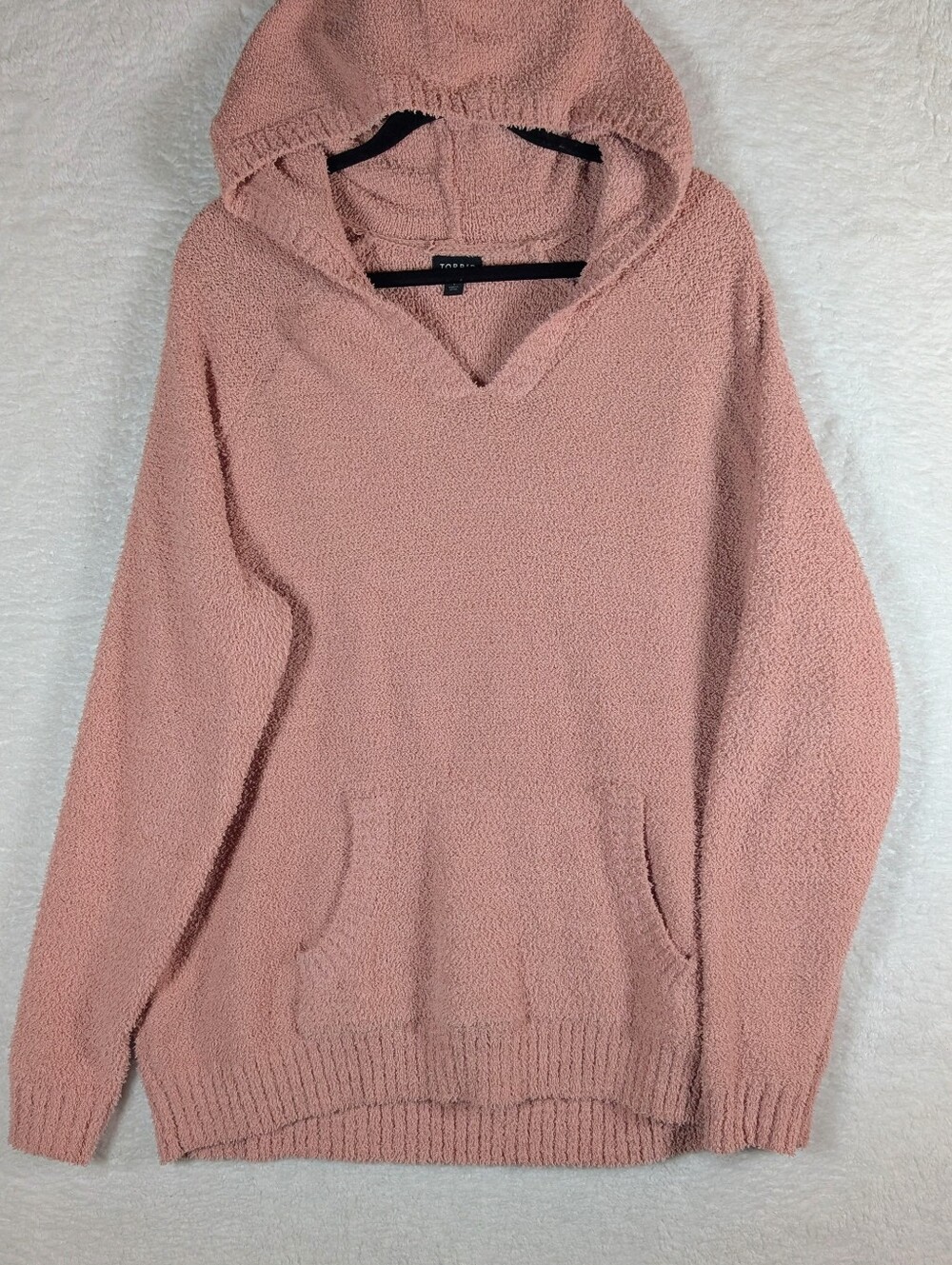 Torrid Cozy Pink Hooded Women's Sweater
